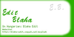 edit blaha business card